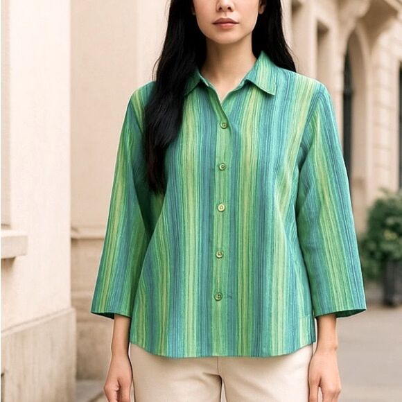 Liz Claiborne Tops - Liz Claiborne Button Up Career Blouse Sz Lg